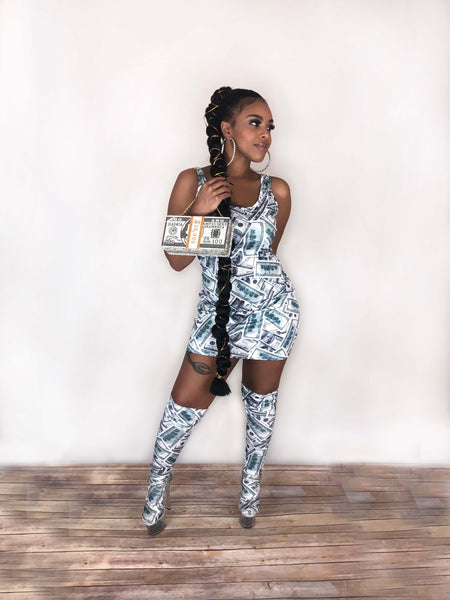 $100 BILLS DRESS SET